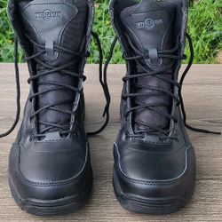 Interceptor Tactical Safety Toe Work Boots Black Leather 12 