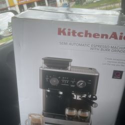 Brand new kitchen aid semi automatic espresso machine with burr grinder