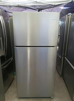 Amana Stainless Steel Top Mount Fridge - Great Condition