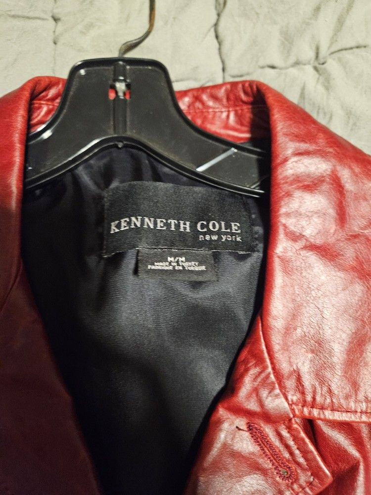 Vintage Red Leather jacket Kenneth cole 