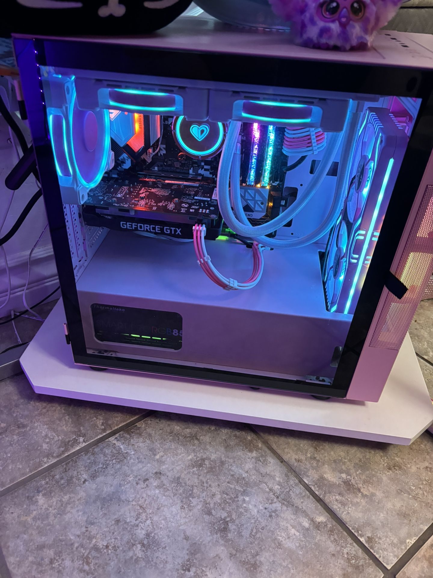 Pink Gaming PC And Monitor
