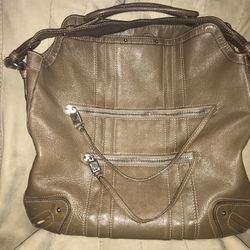 Chic Marc Jacobs Purse - Gorgeous Taupe Leather Expandable Hobo Bag 