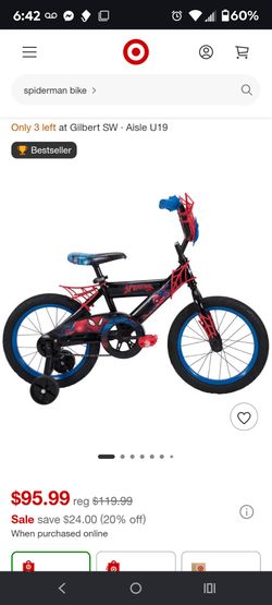 Boys Spiderman  bike