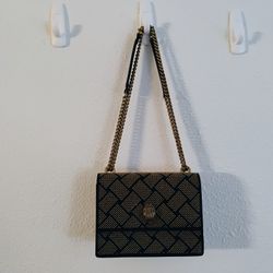 Brand New Kurt Geiger-Black And Gold Studded Crossbody-Shoreditch 