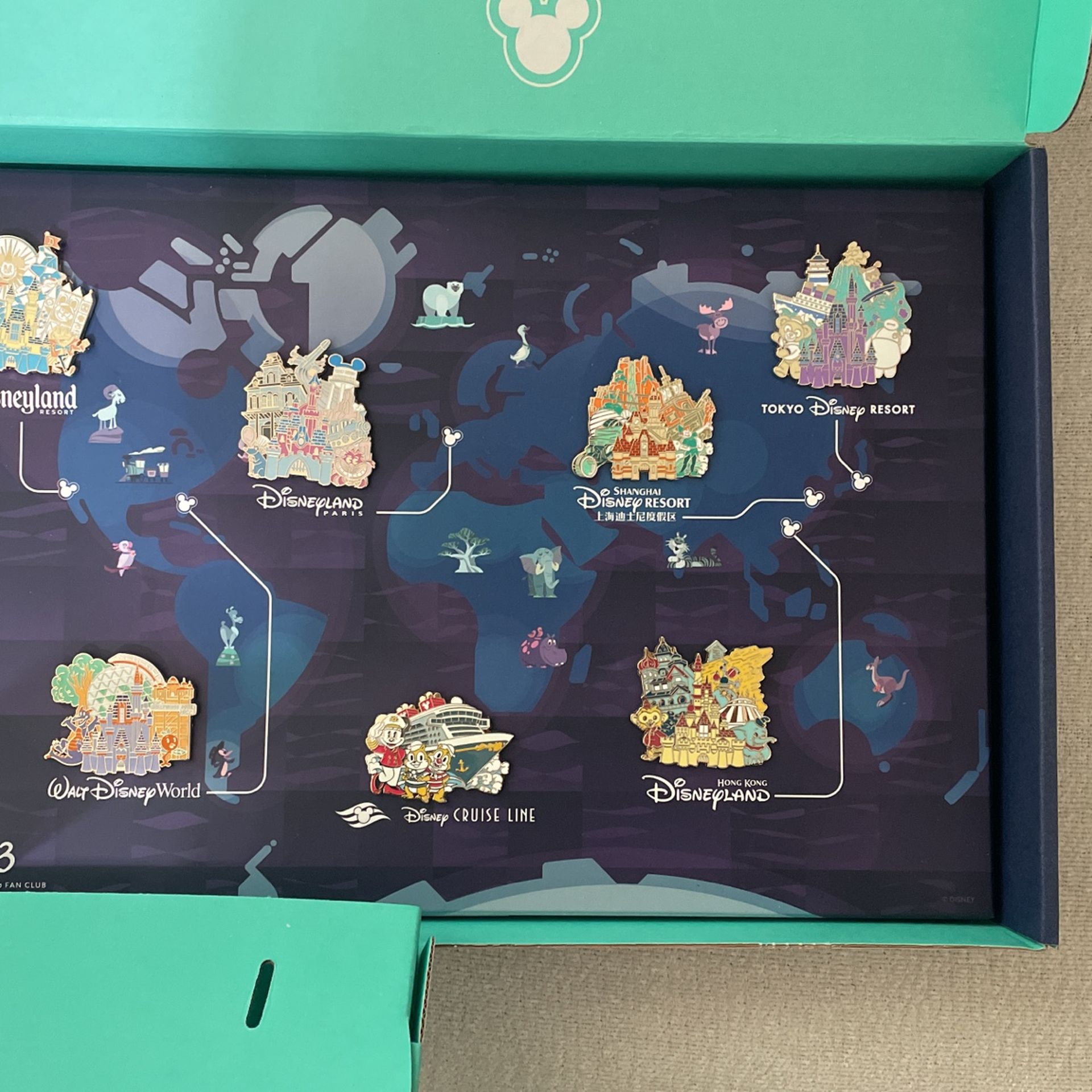 D23 Disney Parks Around The World 7 Pin Set