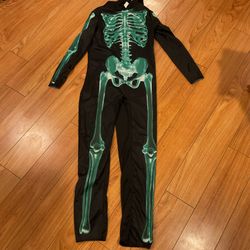 Kids Glow Skeleton Costume - Black and Green size M 