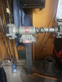 Double-End Bench Grinder on Stand