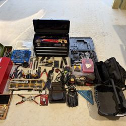 Huge Tool Lot with Kobalt 3-Drawer Chest, Power Tools, Sockets & Hand Tools