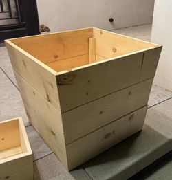 Square Planter Box Wood