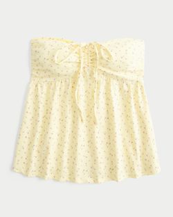 Hollister Strapless Cinched Babydoll Top