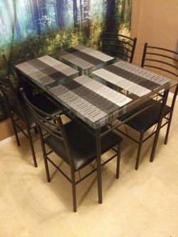 Dining Table Set with 4 Chairs