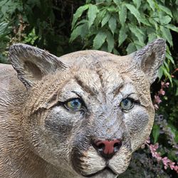 Mountain Lion Wood Carving Puma Cougar