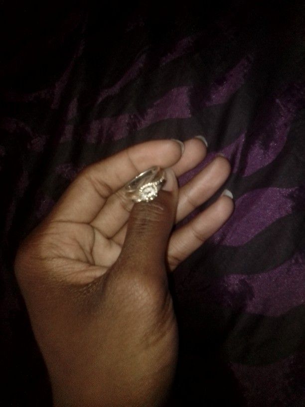 2 Tone Diamond Wedding Ring