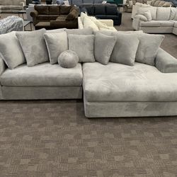 Deep Oversized Light Grey Sectional