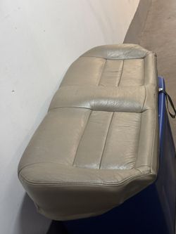 2000-2005 Ford Excursion rear 3rd-row back seat backrest cushion upholstered in tan factory leather