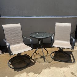 Burgo 3pc Swivel Sling Patio Set