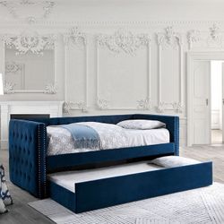 Daybeds are basically regular twin sized beds with a headboard that extends to the long size of the bed. 