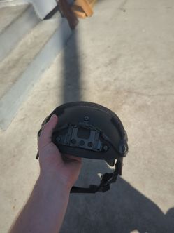 Black Tactical FAST Helmet with NVG Mount