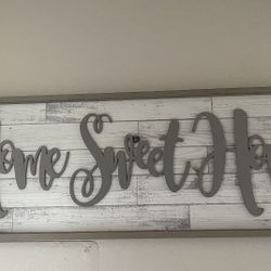 Home Sweet Home Wood Sign