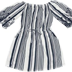 Blue/White Striped Dress XL