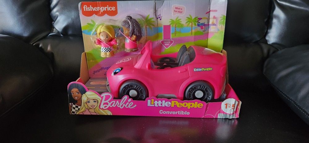 Fisher-Price Barbie Little People Toy Convertible with Music Sounds & Figures