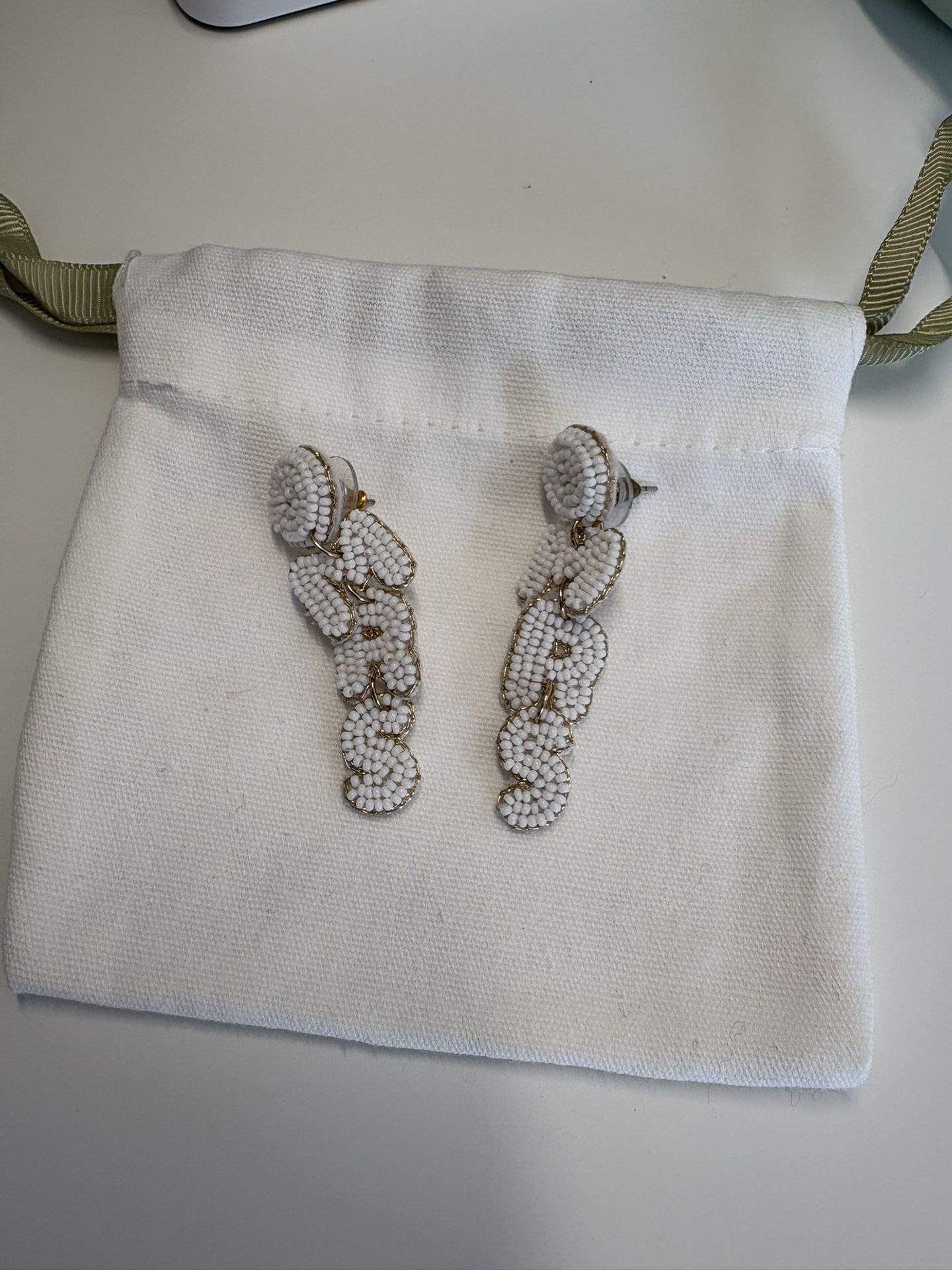 “Mrs” Beaded Drop Earrings