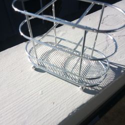 Multi use Organizer For Pens Or Tools Or Paint Brushes Or Makeup Metal Silver Organizer Container 