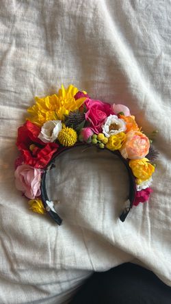Day of the death floral headband