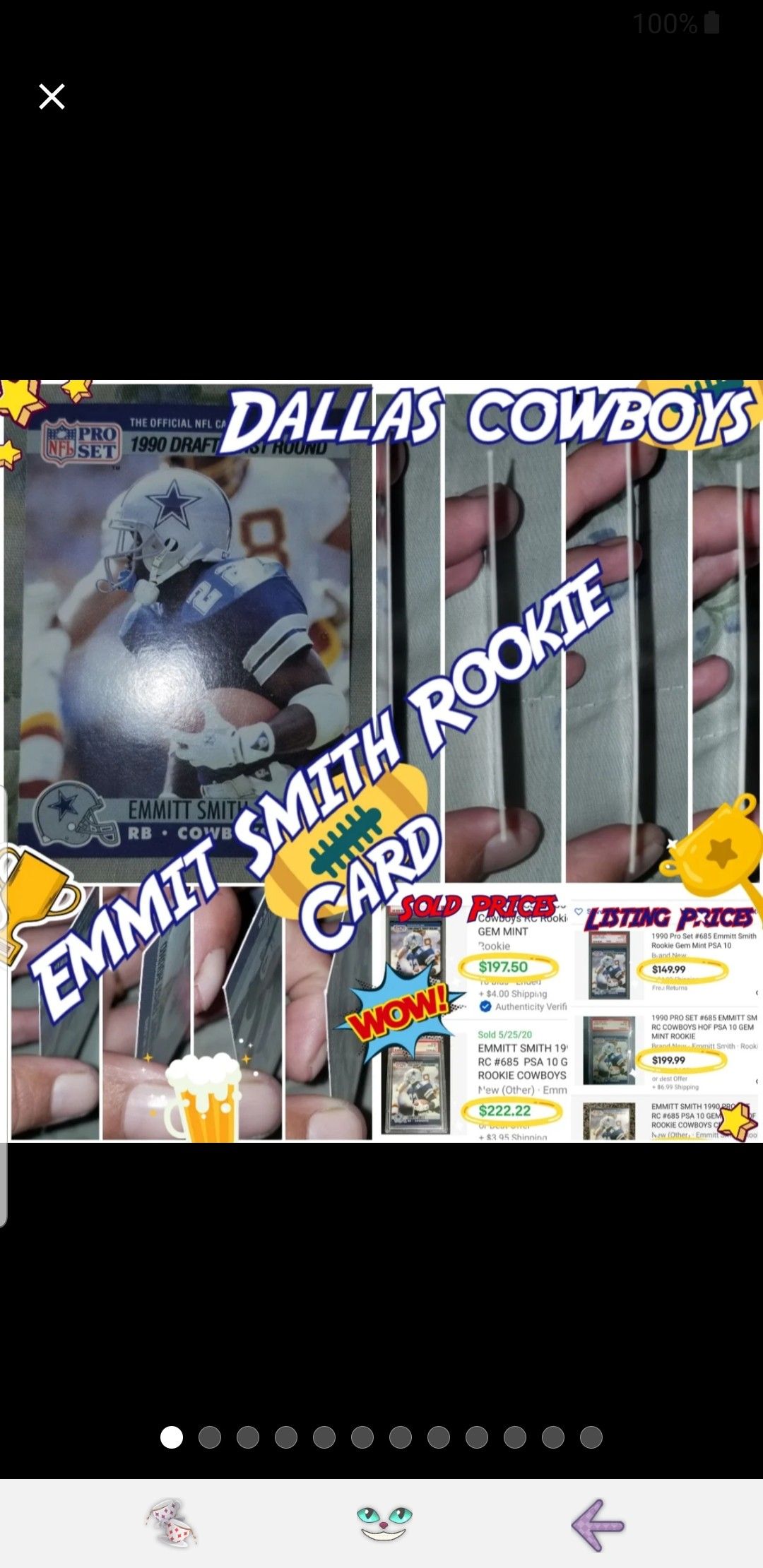 Dallas Cowboys, Emmit Smith, Rookie Card
