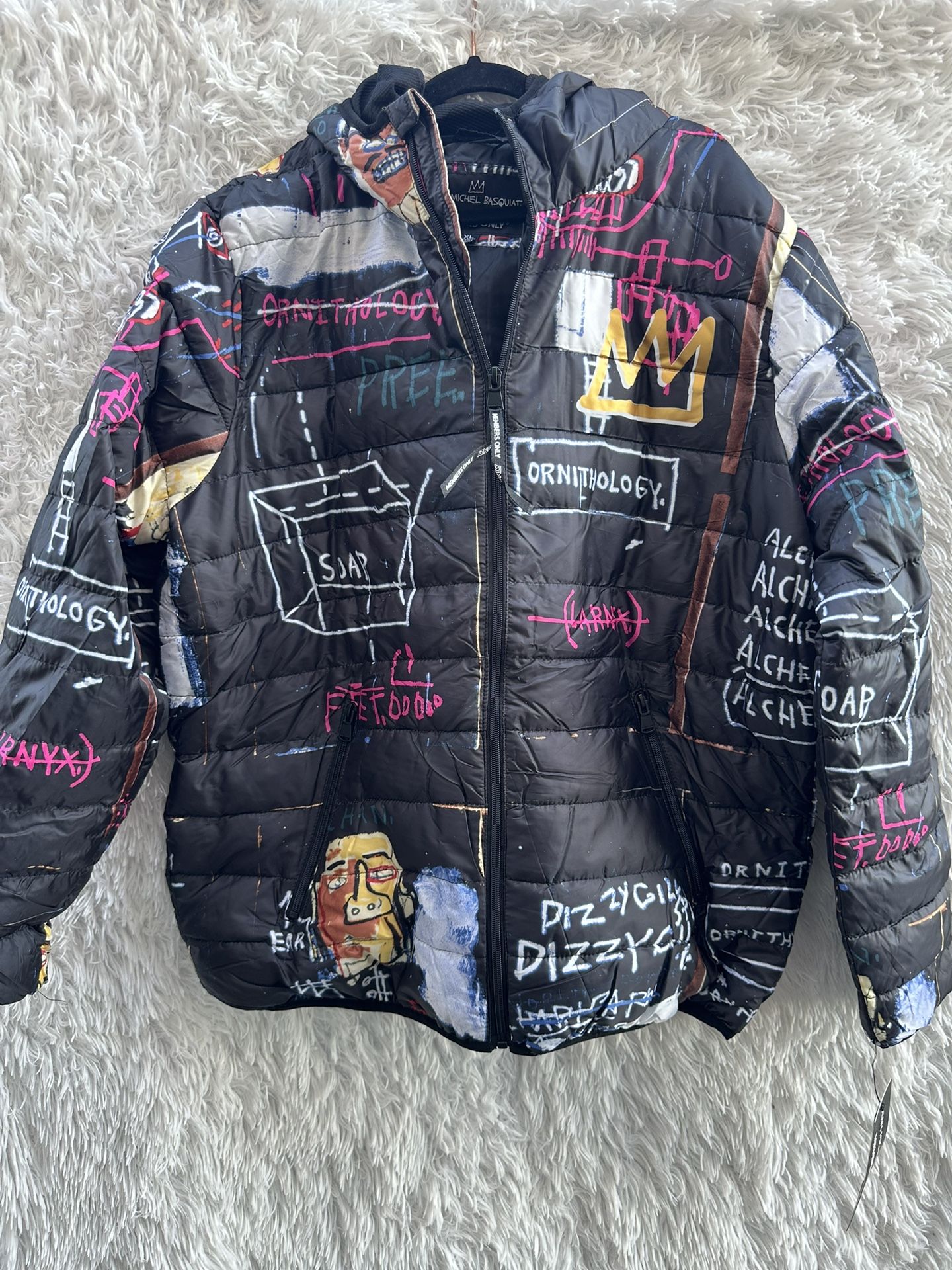 Jean-Michel Basquiat x Members Only Alchemy Puffer Jacket Men’s Size XL NWT go size XX-Large