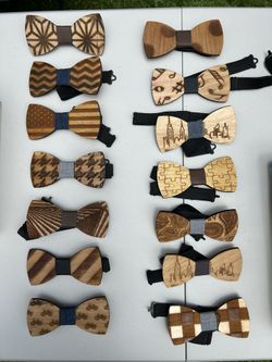 Wooden Bow Ties