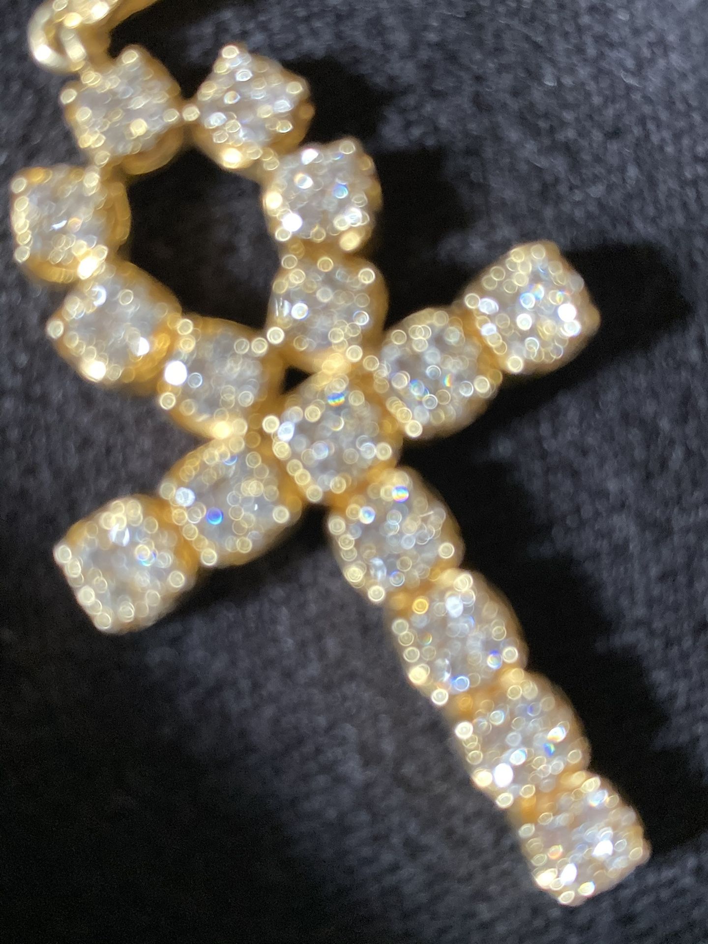 14k 3ct Natural Diamond Ankh Pendant