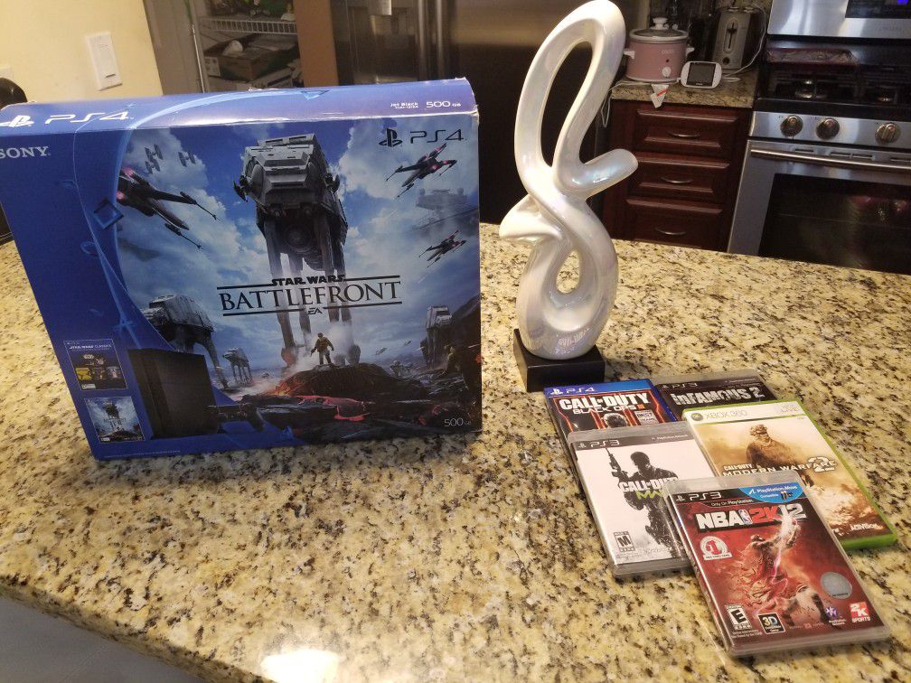 Playstation 4 star wars edition and some games