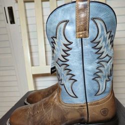 Ariat Cattle Creek Wide Square Toe Cowboy Boots 10064060 Men's Size 10.5 D