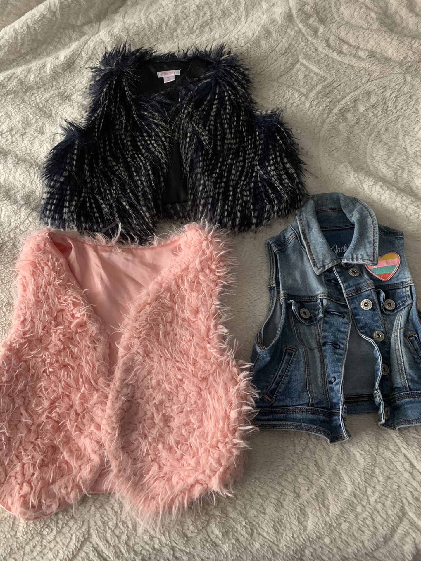Girls Fur & Jean Vests 4/5