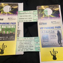 Pair Of Vip Tickets To Dave Matthews Band Or Alanis Morissette Riverbend Section 200 Dead Center