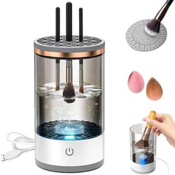 Electric Makeup Brush Cleaner - 2024 Upgrade Cosmetic Brush Cleaner - Automatic Spinning Makeup Brush Cleaner Suitable for All of Makeup Brushes Upgra