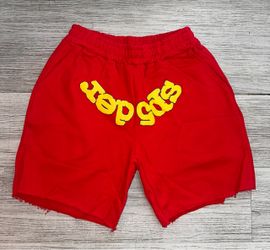 Spider Worldwide Red Sweat Shorts