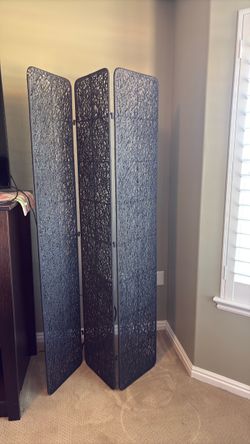 Black Decorative Room Divider Screen