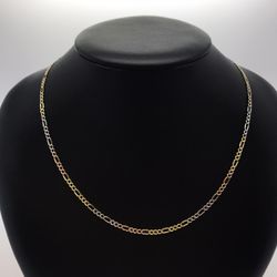 Gold Figaro Chain Three Tone 10k Hollow New 
