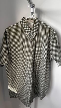 Classic L.L. Bean Green Plaid Button-Up – XL Tall – Short Sleeve