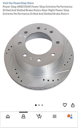 Power Stop AR82155XR Power Stop Extreme Performance Drilled And Slotted Brake Rotors Rear Right Powe