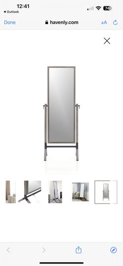 CRATE AND BARREL  Malvern Cheval Floor Mirror