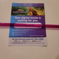 $4 DIGITAL HD MOVIE. THOR: RAGNAROK. $4 OR TRADE FOR A MOVIE TITLE I DO NOT ALREADY OWN.