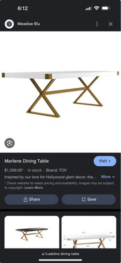 96” dining table new