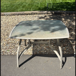 Glass outdoor table