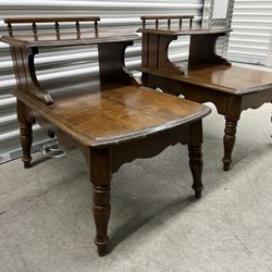 Pair Of Vintage Step End Tables