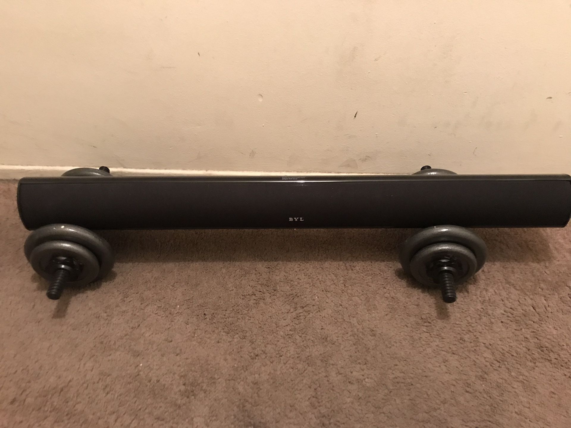 BYL sound bar with power cord and control (pick up only)