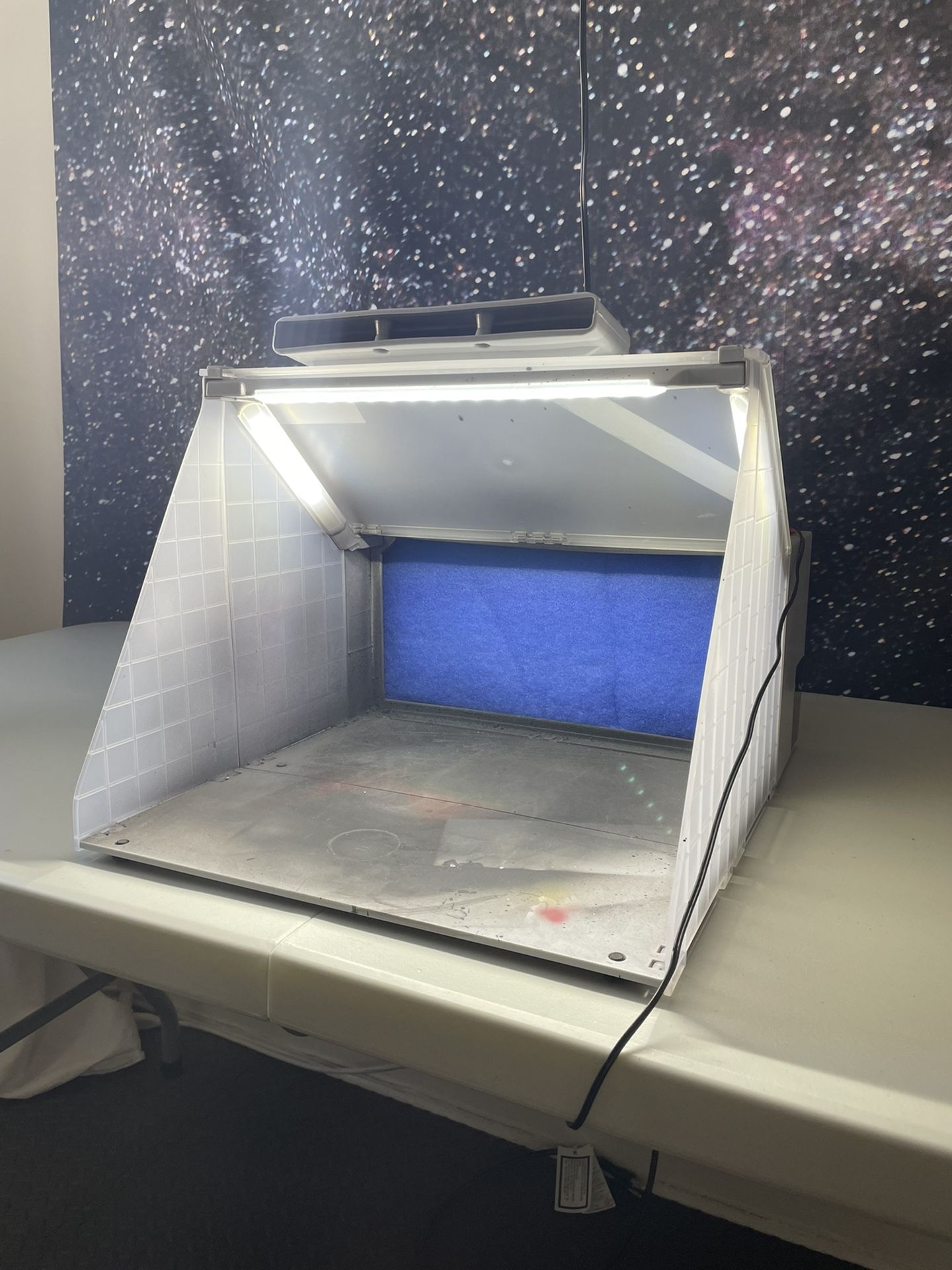 Portable Master Airbrush Spray Booth w/ LED, Fan and Filter