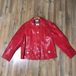Berer Red Leather Jacket 